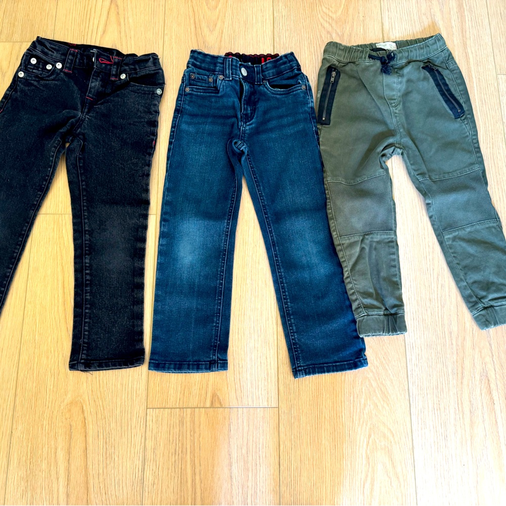 Stylish Kids Denim and Cargo Pants Set